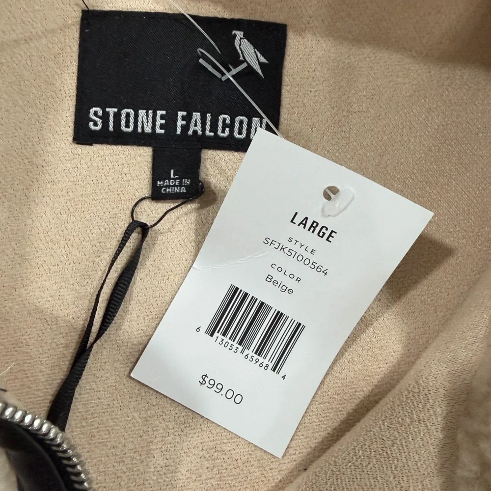 Men's Cream and Black Jacket